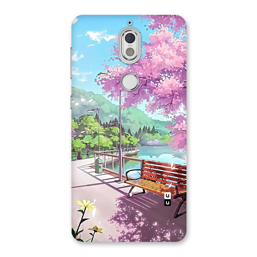 Beautiful Cherry Blossom Landscape Back Case for Nokia 7