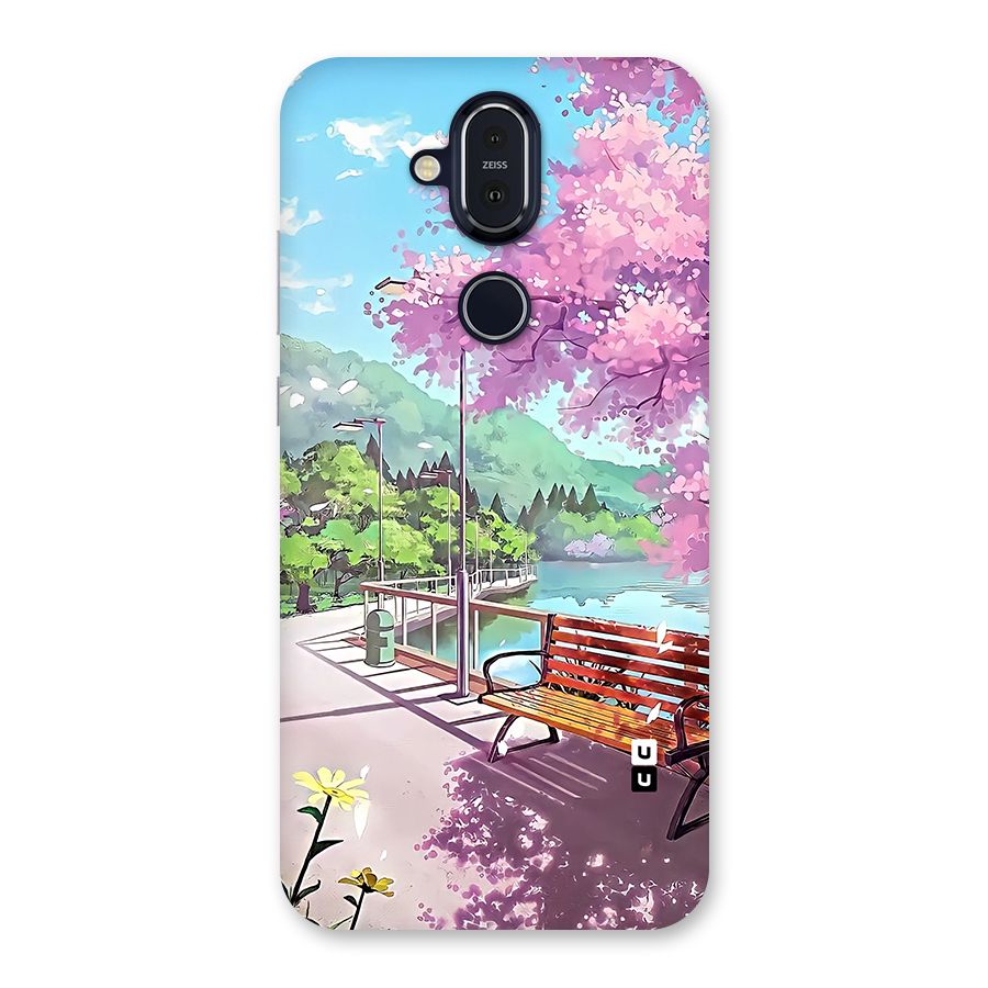 Beautiful Cherry Blossom Landscape Back Case for Nokia 8.1