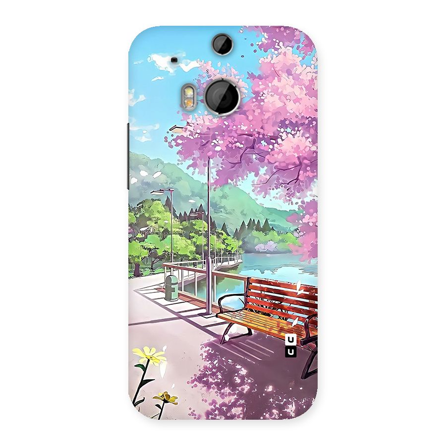 Beautiful Cherry Blossom Landscape Back Case for One M8
