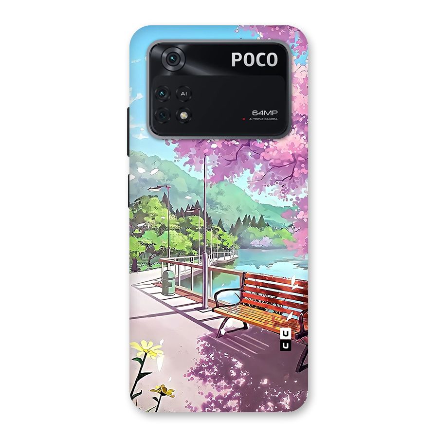 Beautiful Cherry Blossom Landscape Back Case for Poco M4 Pro 4G