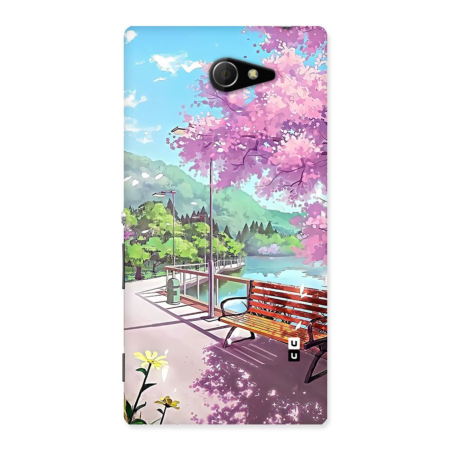 Beautiful Cherry Blossom Landscape Back Case for Xperia M2