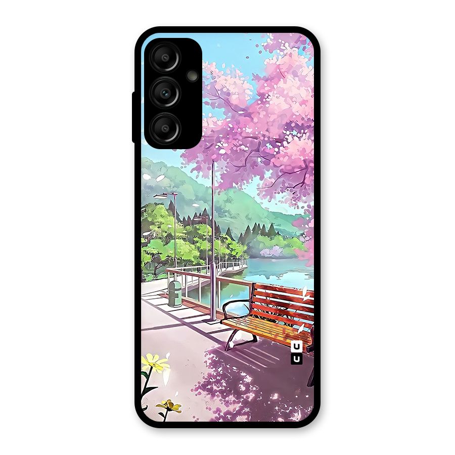 Beautiful Cherry Blossom Landscape Glass Back Case for Galaxy A14 5G