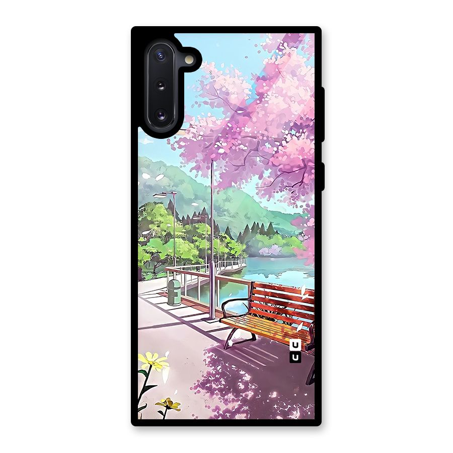 Beautiful Cherry Blossom Landscape Glass Back Case for Galaxy Note 10