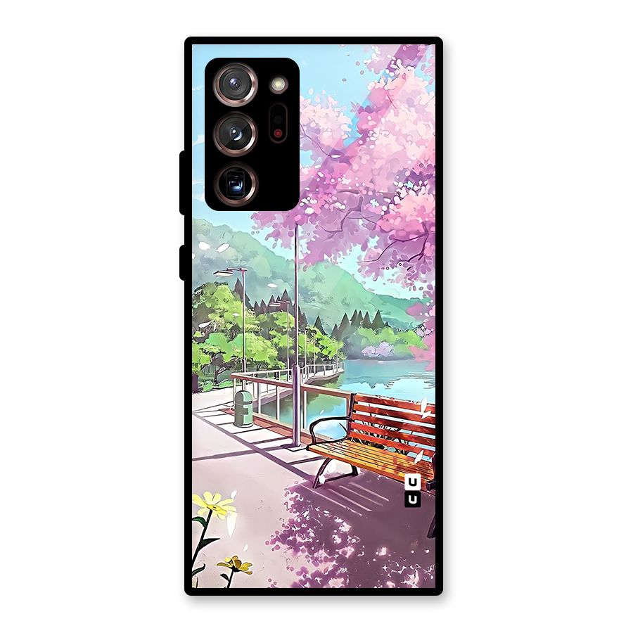 Beautiful Cherry Blossom Landscape Glass Back Case for Galaxy Note 20 Ultra