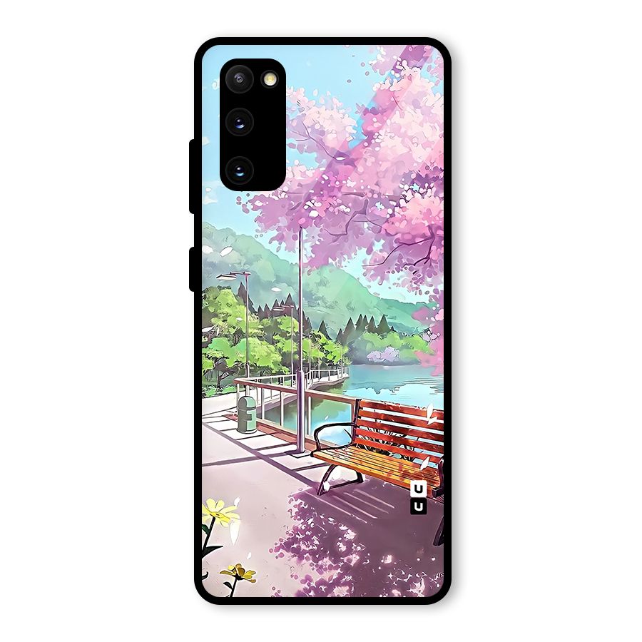 Beautiful Cherry Blossom Landscape Glass Back Case for Galaxy S20 FE