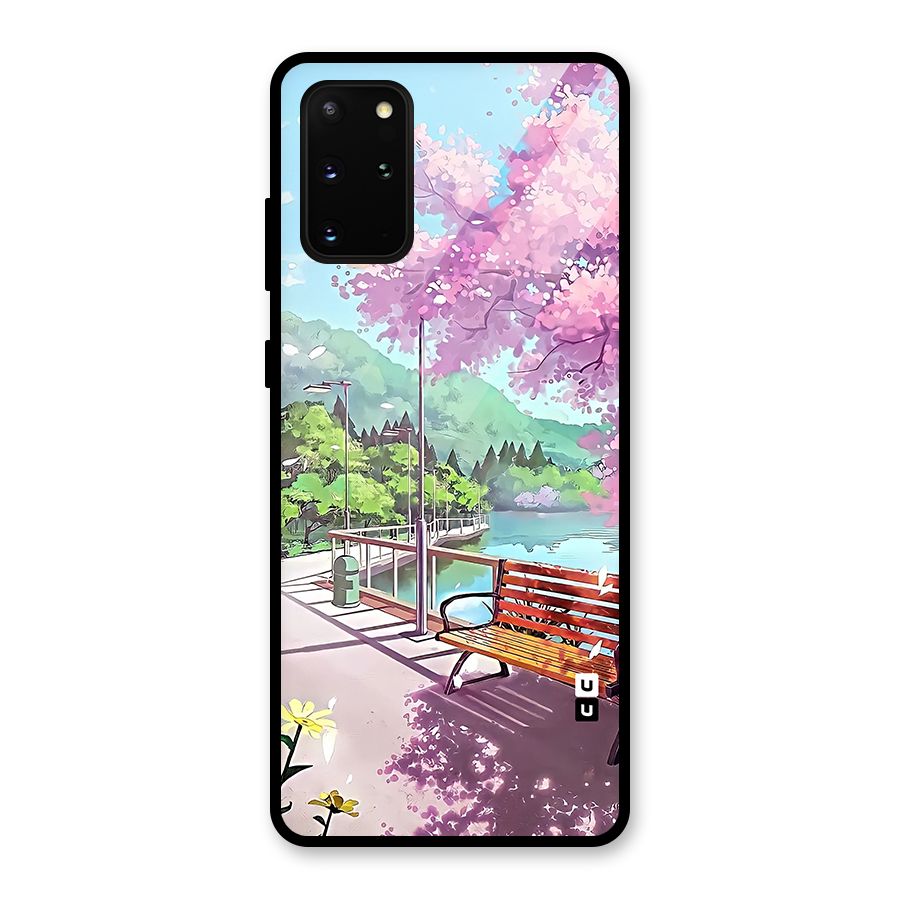 Beautiful Cherry Blossom Landscape Glass Back Case for Galaxy S20 Plus