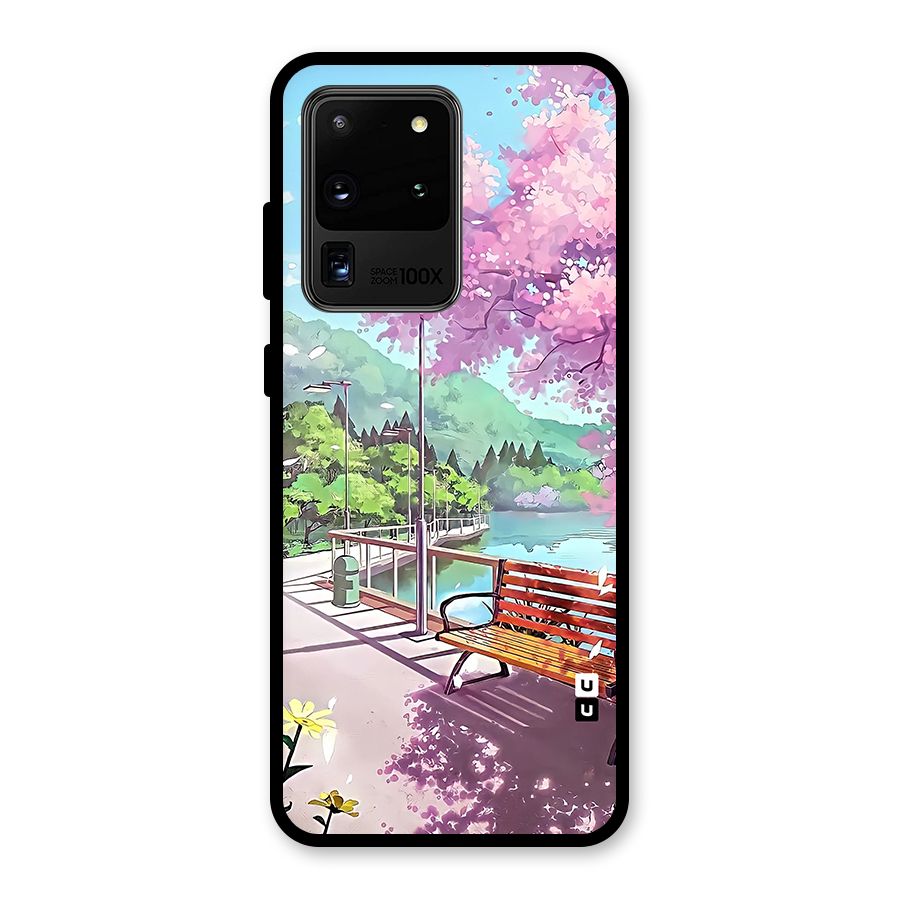 Beautiful Cherry Blossom Landscape Glass Back Case for Galaxy S20 Ultra