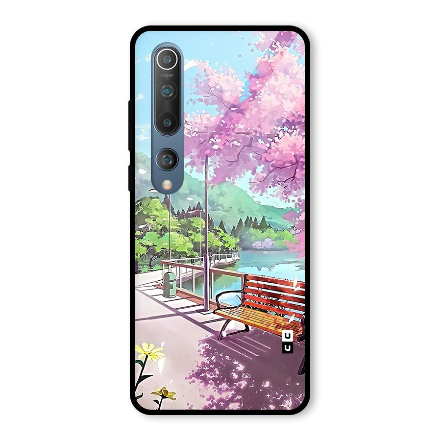 Beautiful Cherry Blossom Landscape Glass Back Case for Mi 10