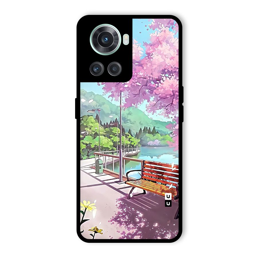 Beautiful Cherry Blossom Landscape Glass Back Case for OnePlus 10R