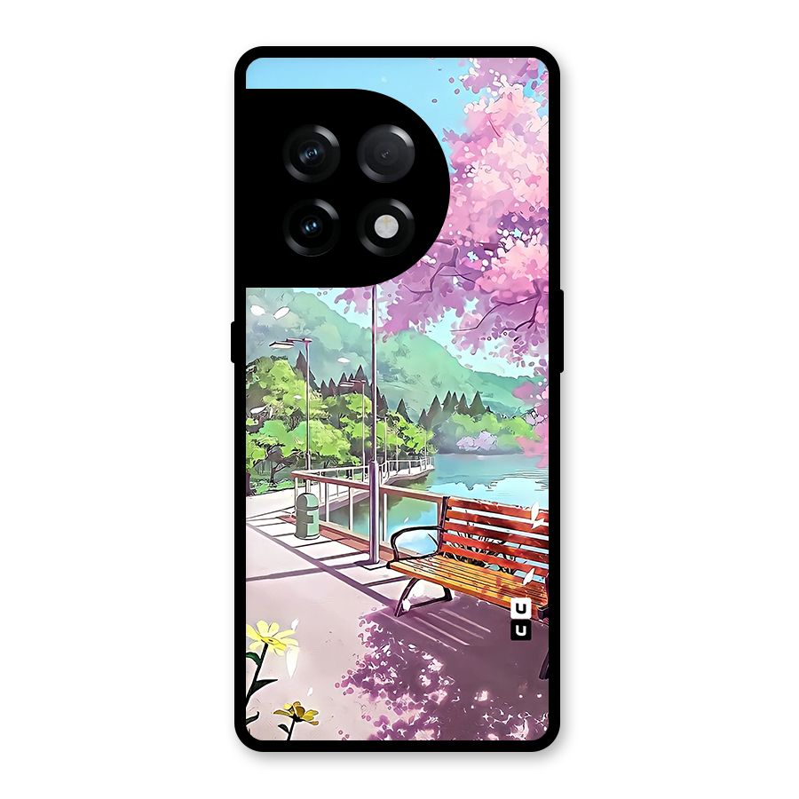 Beautiful Cherry Blossom Landscape Glass Back Case for OnePlus 11R