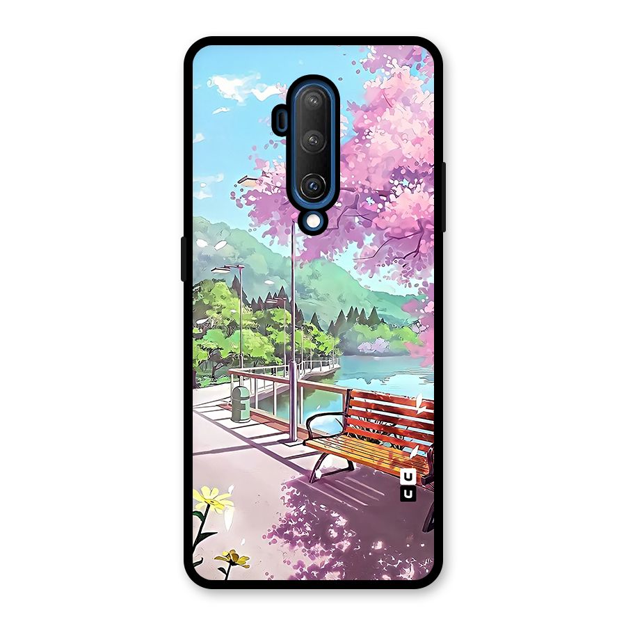 Beautiful Cherry Blossom Landscape Glass Back Case for OnePlus 7T Pro