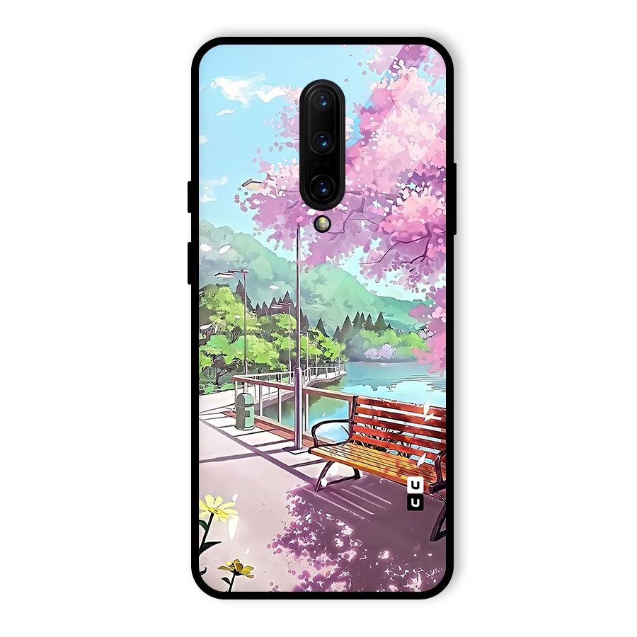 Beautiful Cherry Blossom Landscape Glass Back Case for OnePlus 7 Pro