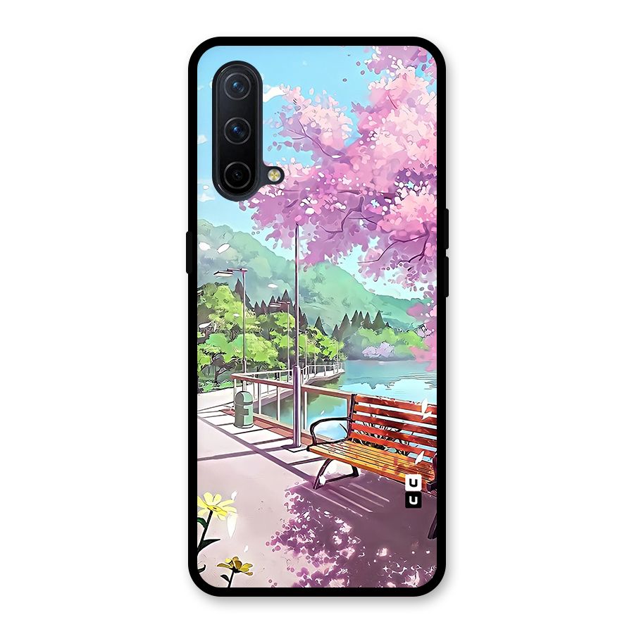 Beautiful Cherry Blossom Landscape Glass Back Case for OnePlus Nord CE 5G