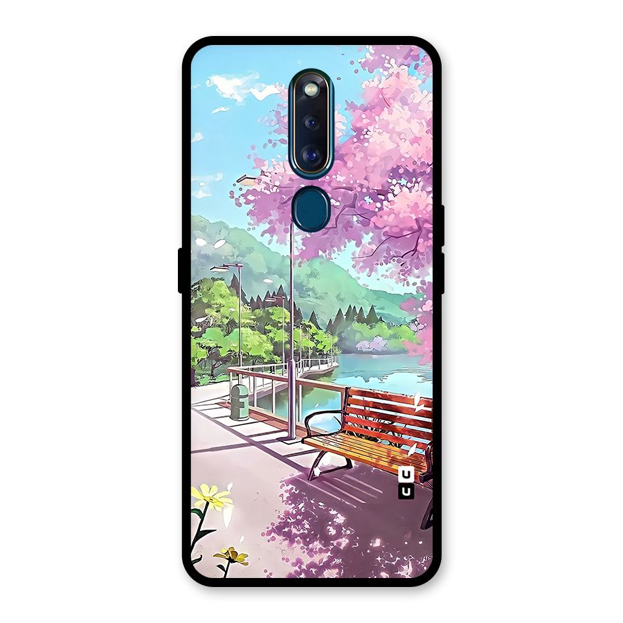 Beautiful Cherry Blossom Landscape Glass Back Case for Oppo F11 Pro