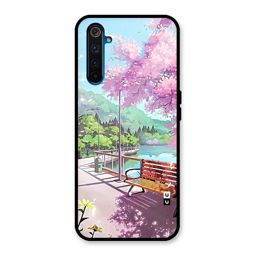 Beautiful Cherry Blossom Landscape Glass Back Case for Realme 6 Pro