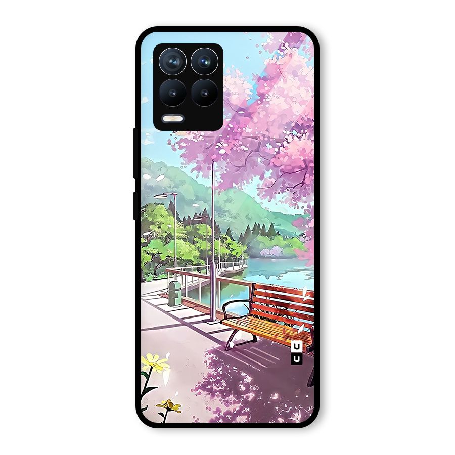 Beautiful Cherry Blossom Landscape Glass Back Case for Realme 8 Pro