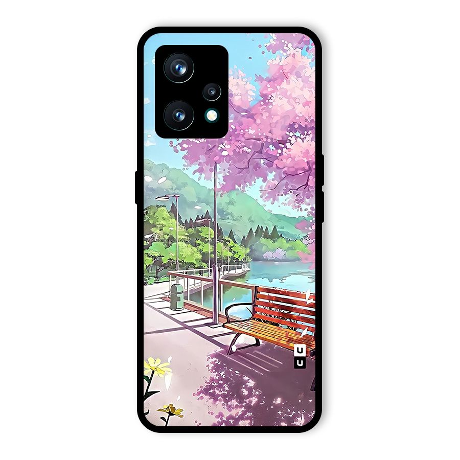 Beautiful Cherry Blossom Landscape Glass Back Case for Realme 9 Pro Plus 5G