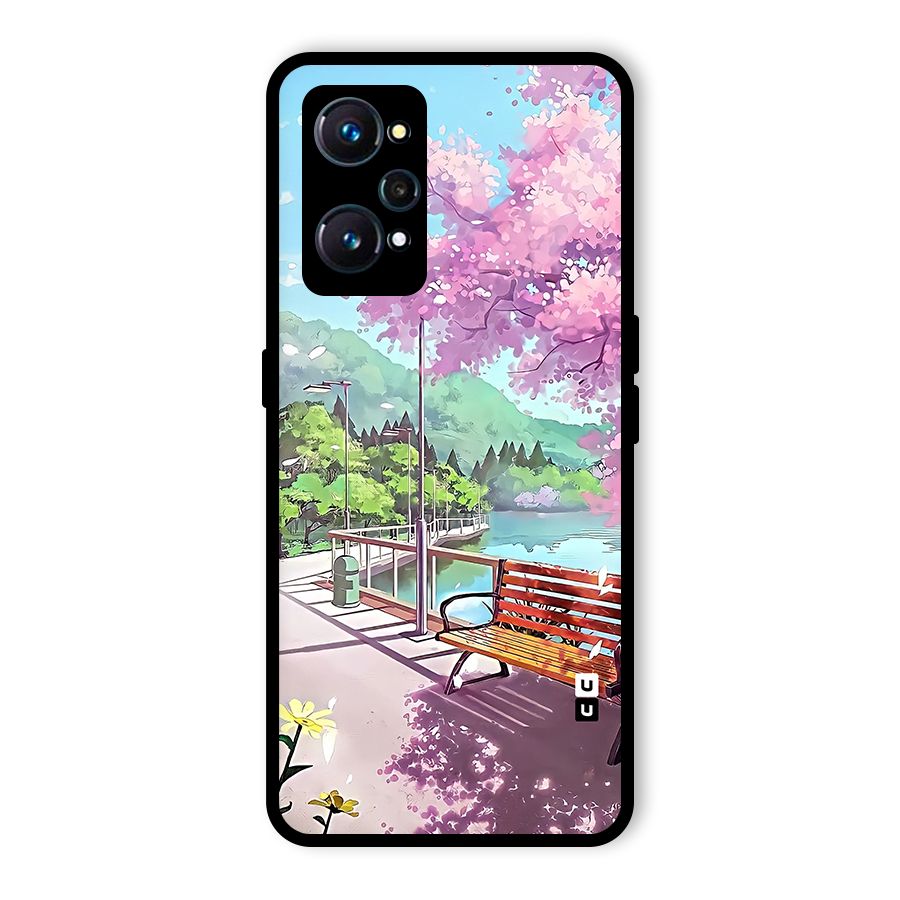 Beautiful Cherry Blossom Landscape Glass Back Case for Realme GT Neo2
