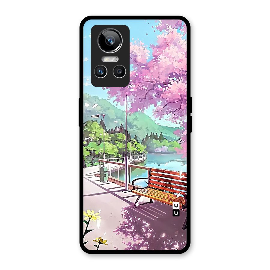 Beautiful Cherry Blossom Landscape Glass Back Case for Realme GT Neo 3