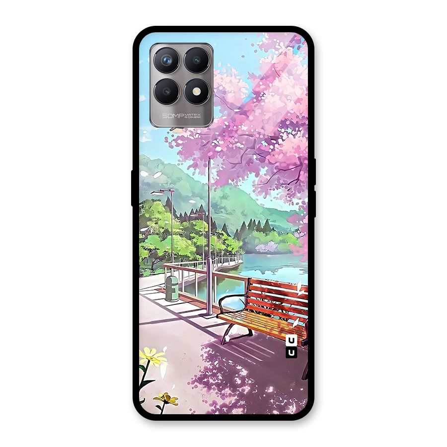 Beautiful Cherry Blossom Landscape Glass Back Case for Realme Narzo 50