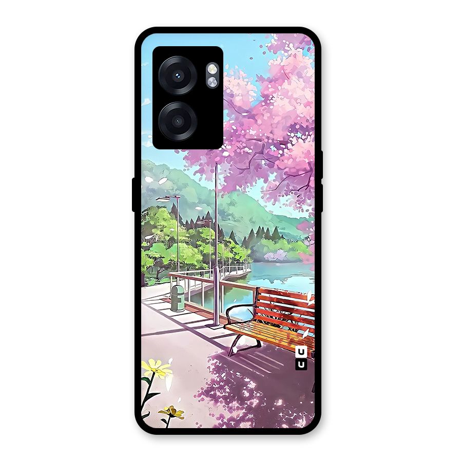 Beautiful Cherry Blossom Landscape Glass Back Case for Realme Narzo 50 5G