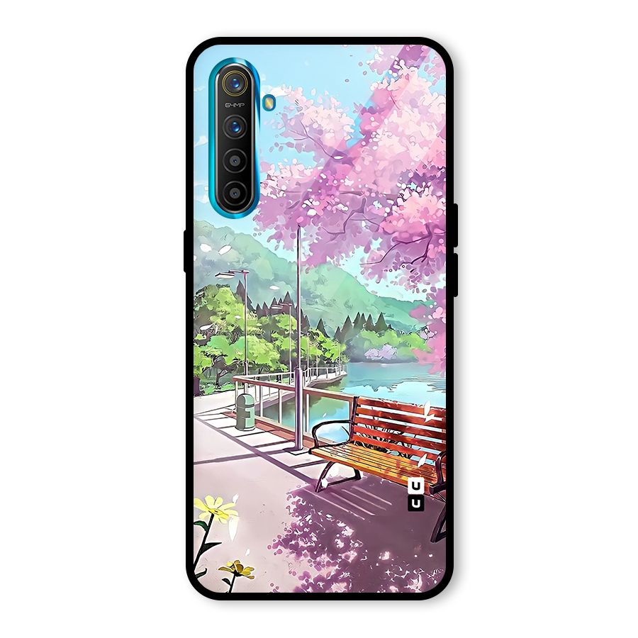 Beautiful Cherry Blossom Landscape Glass Back Case for Realme X2