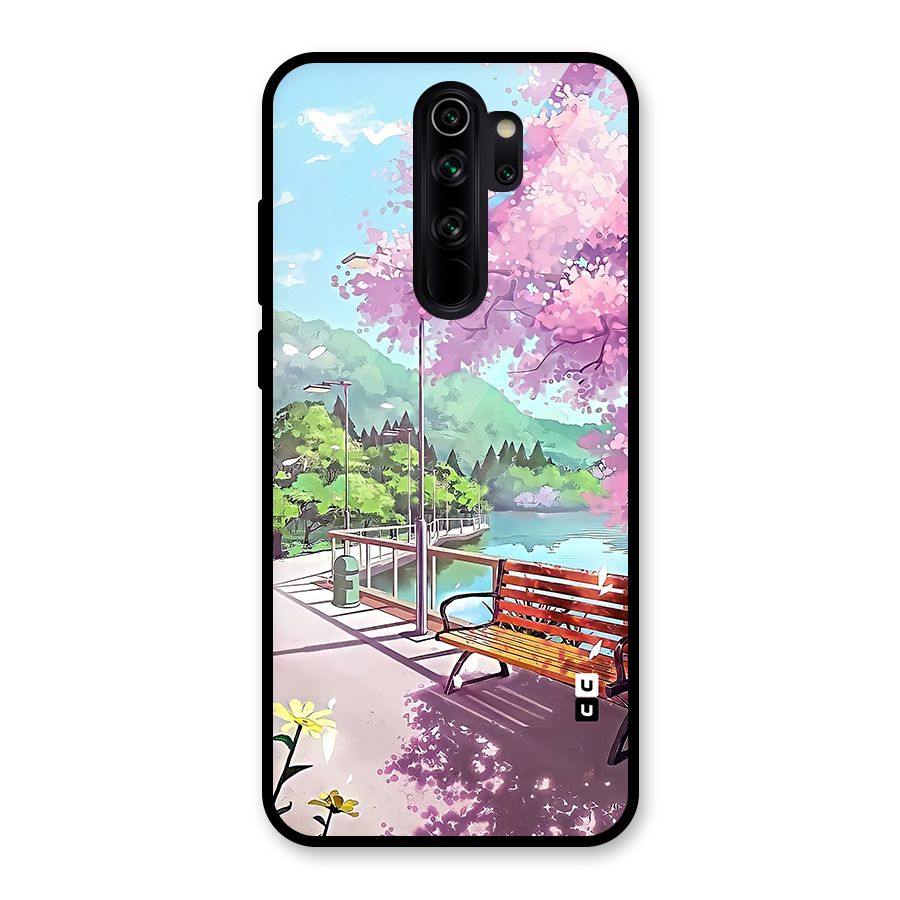 Beautiful Cherry Blossom Landscape Glass Back Case for Redmi Note 8 Pro