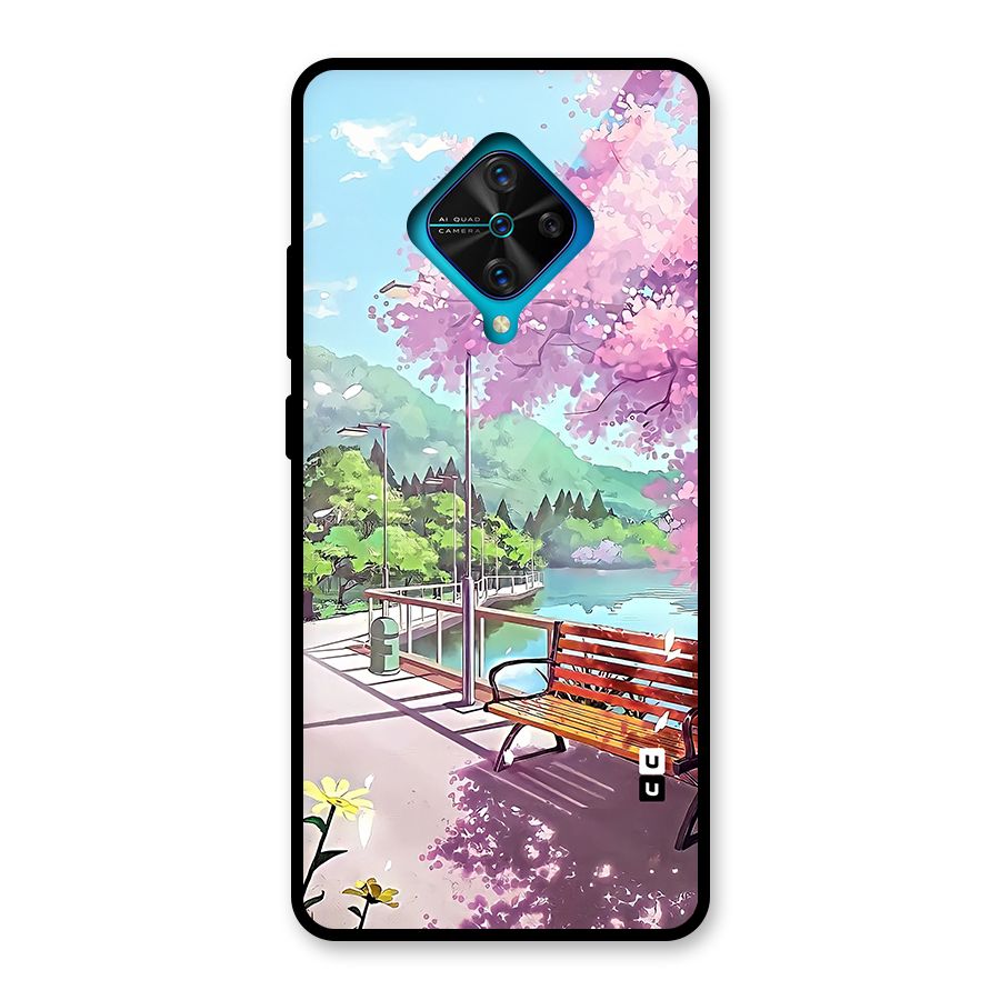 Beautiful Cherry Blossom Landscape Glass Back Case for Vivo S1 Pro