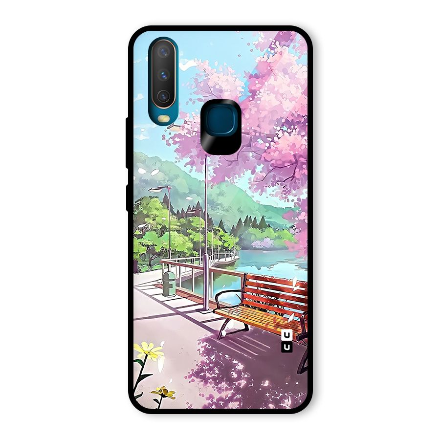 Beautiful Cherry Blossom Landscape Glass Back Case for Vivo U10