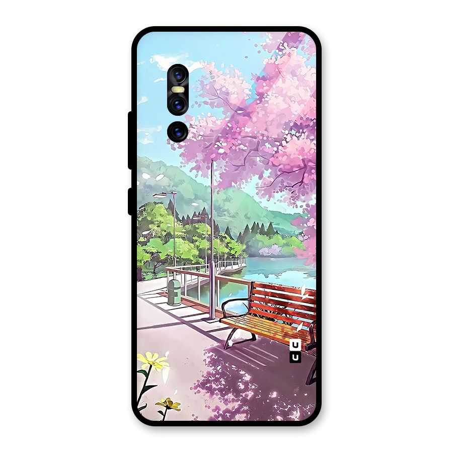Beautiful Cherry Blossom Landscape Glass Back Case for Vivo V15 Pro