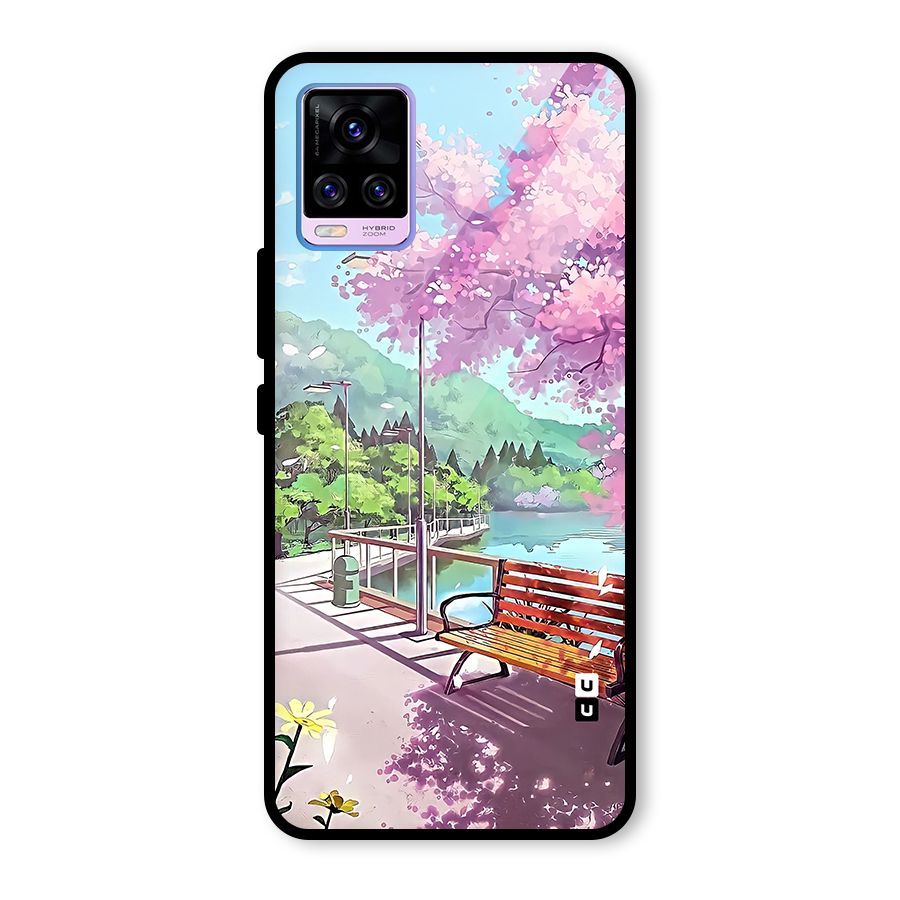 Beautiful Cherry Blossom Landscape Glass Back Case for Vivo V20 Pro