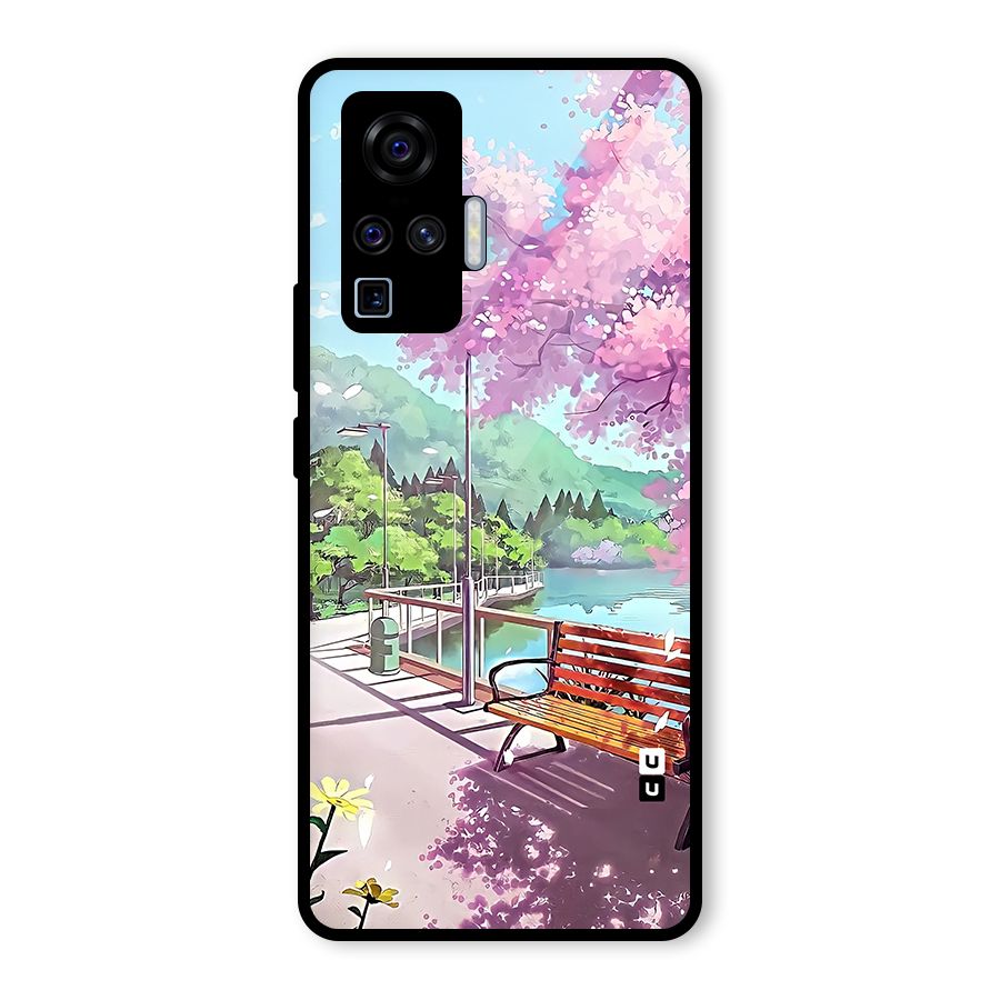 Beautiful Cherry Blossom Landscape Glass Back Case for Vivo X50 Pro