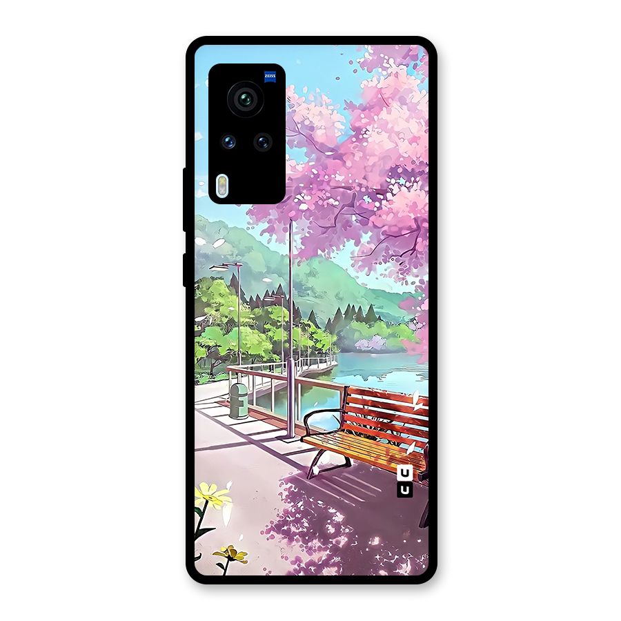 Beautiful Cherry Blossom Landscape Glass Back Case for Vivo X60 Pro