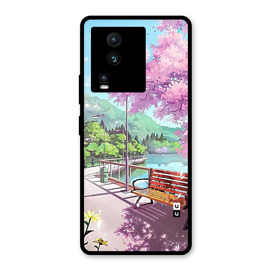 Beautiful Cherry Blossom Landscape Glass Back Case for Vivo iQOO Neo 7
