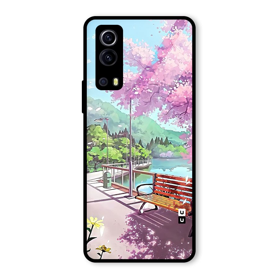 Beautiful Cherry Blossom Landscape Glass Back Case for Vivo iQOO Z3