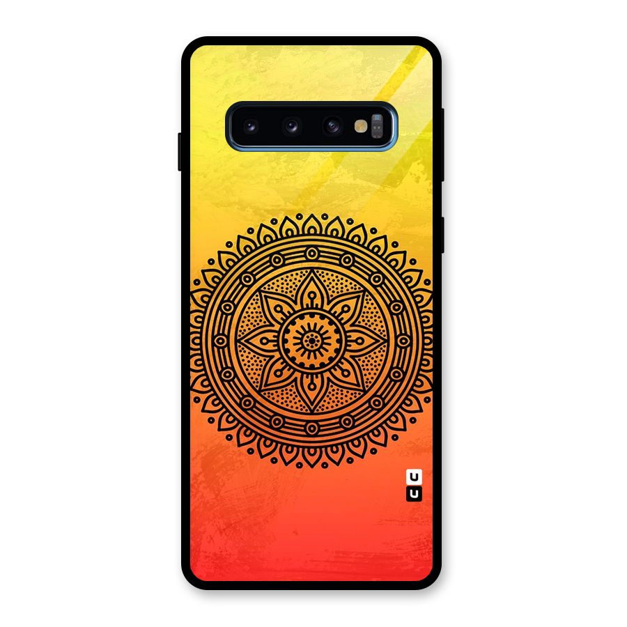 Beautiful Circle Art Glass Back Case for Galaxy S10