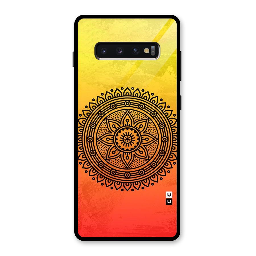Beautiful Circle Art Glass Back Case for Galaxy S10 Plus