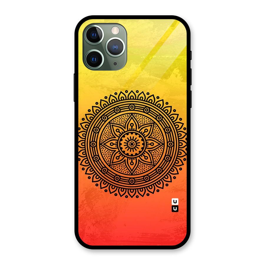 Beautiful Circle Art Glass Back Case for iPhone 11 Pro