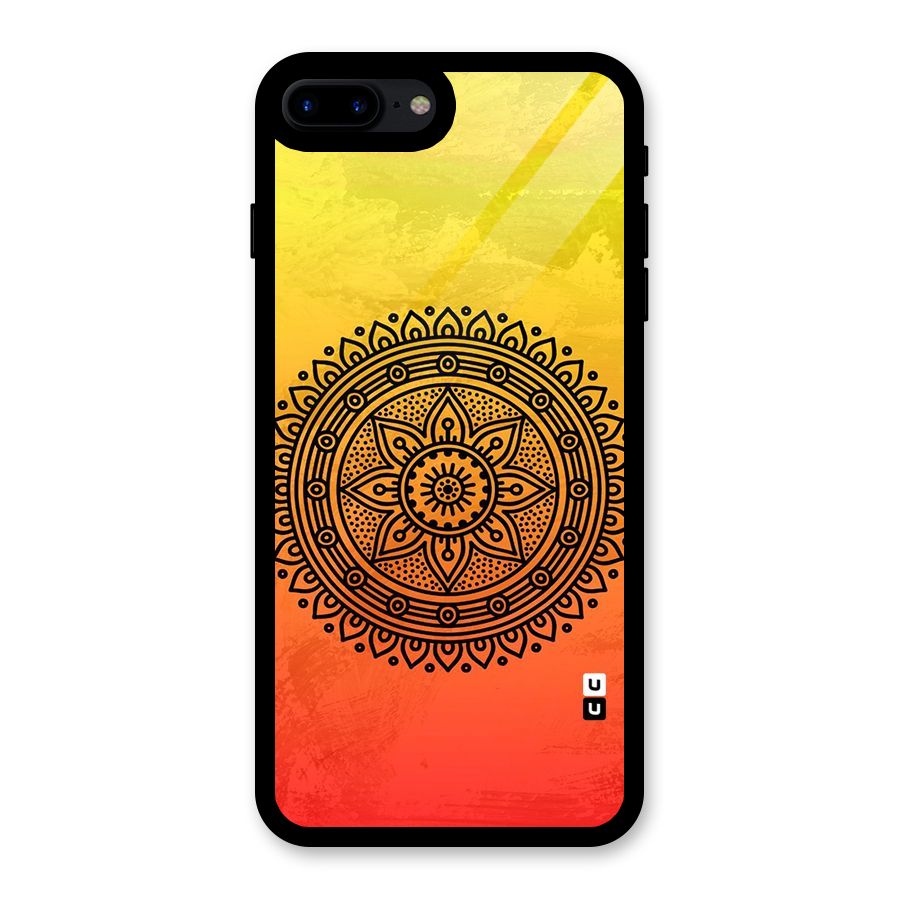 Beautiful Circle Art Glass Back Case for iPhone 8 Plus