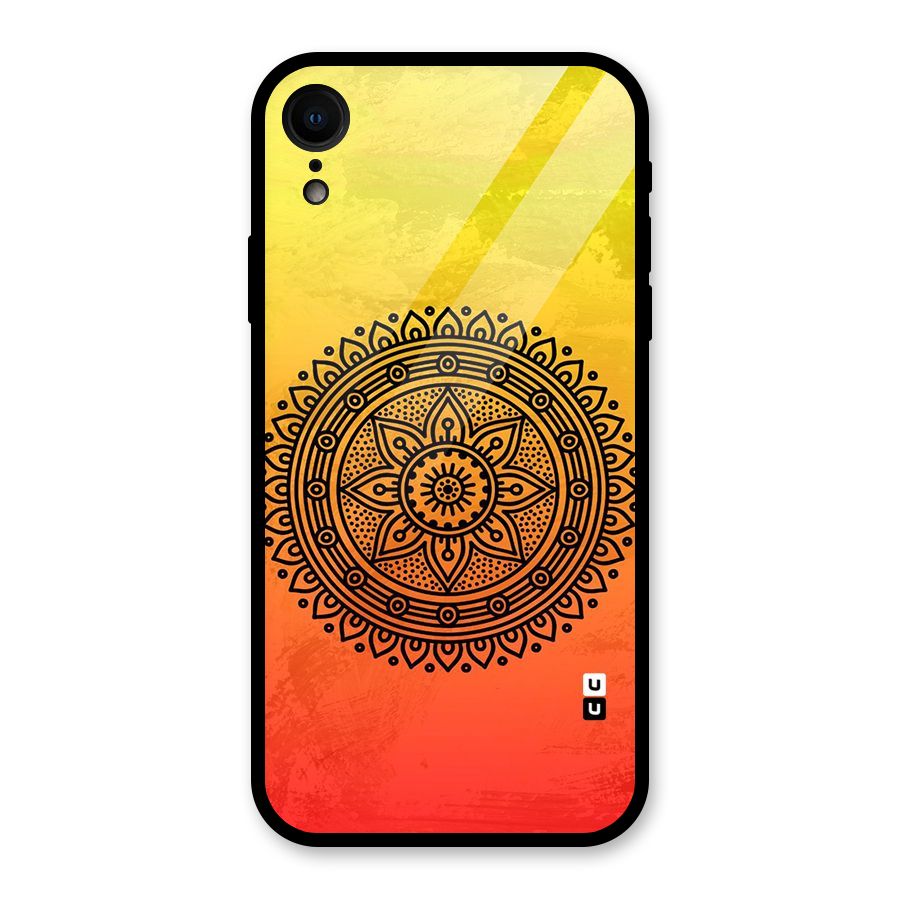 Beautiful Circle Art Glass Back Case for iPhone XR