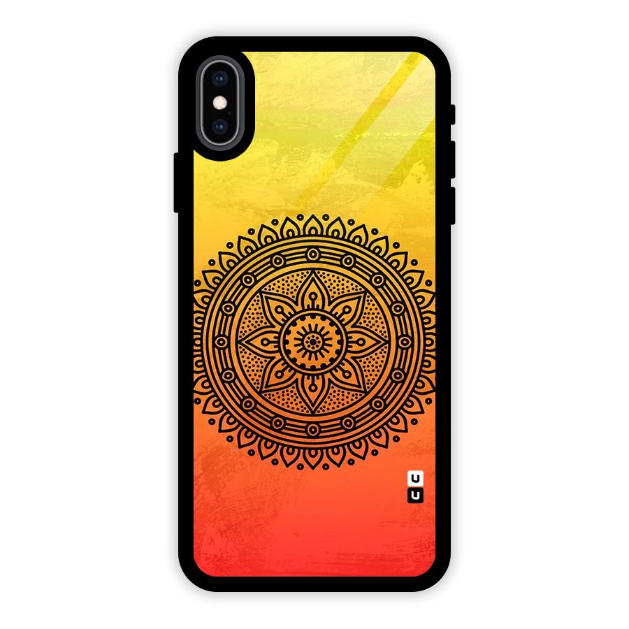 Beautiful Circle Art Glass Back Case for iPhone XS Max