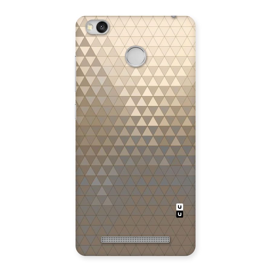Beautiful Golden Pattern Back Case for Redmi 3S Prime