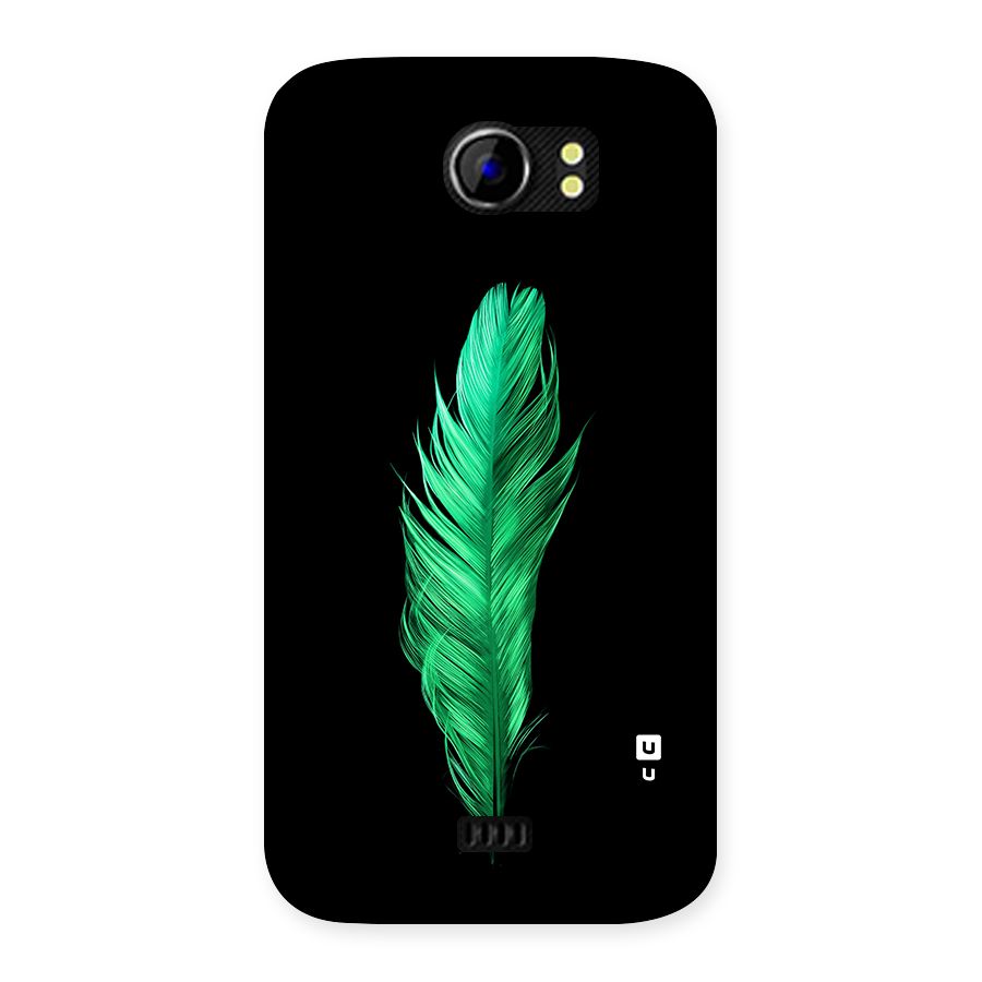 Beautiful Green Feather Back Case for Canvas 2 A110