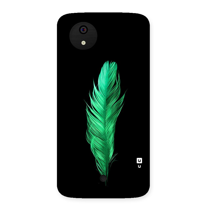 Beautiful Green Feather Back Case for Canvas A1  AQ4501