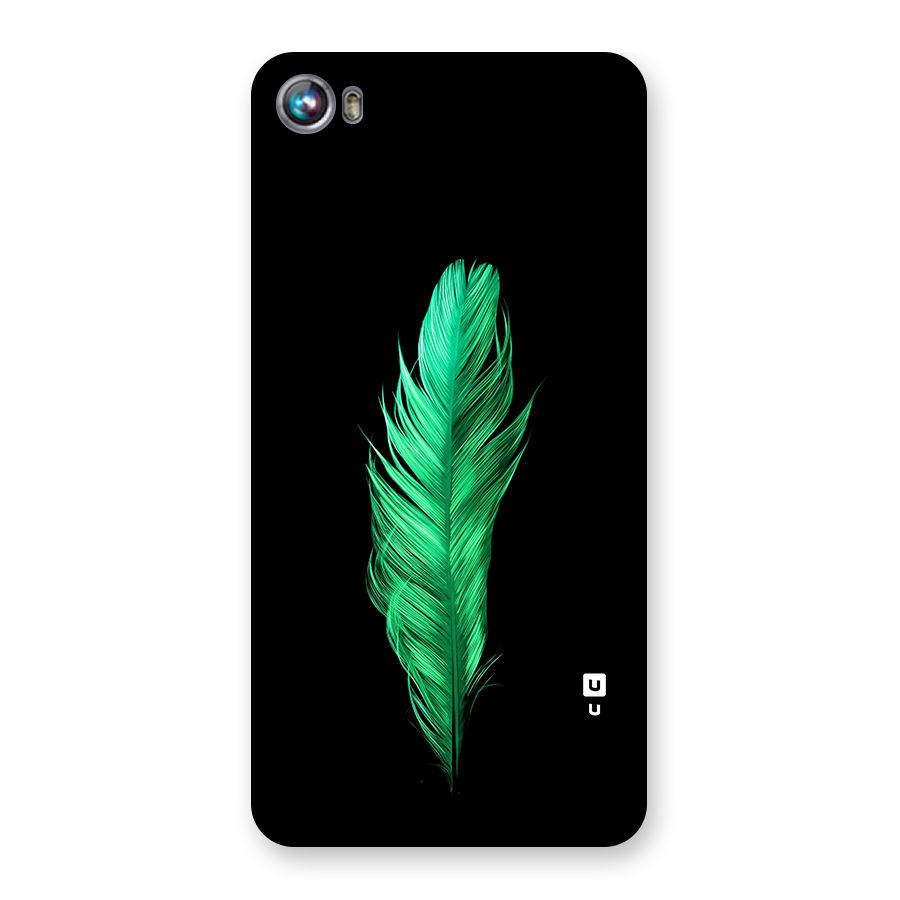 Beautiful Green Feather Back Case for Canvas Fire 4 (A107)