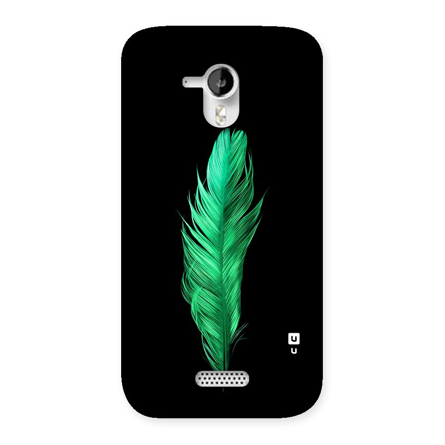 Beautiful Green Feather Back Case for Canvas HD A116