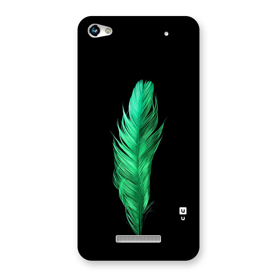 Beautiful Green Feather Back Case for Canvas Hue 2 A316