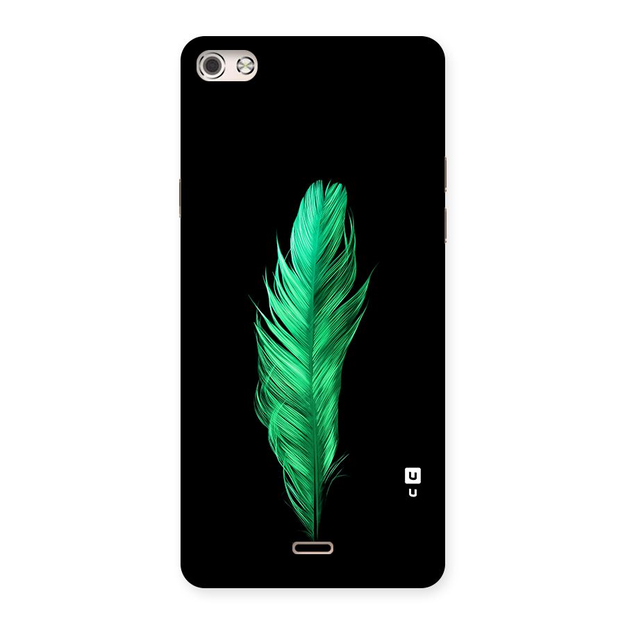 Beautiful Green Feather Back Case for Canvas Silver 5