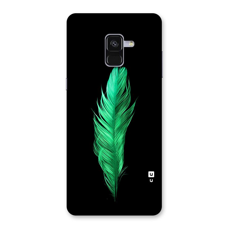 Beautiful Green Feather Back Case for Galaxy A8 Plus