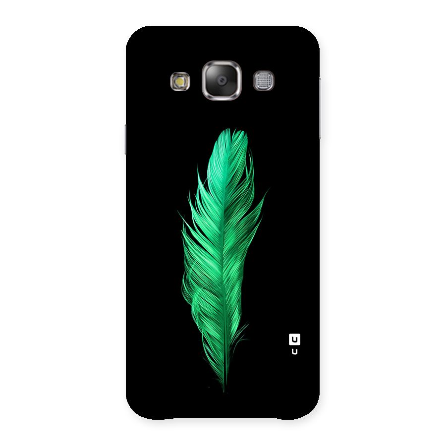 Beautiful Green Feather Back Case for Galaxy E7